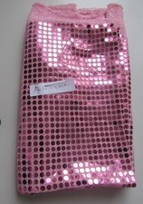 grand coupon jersey avec paillettes roses de 1,60 m x 0,60 m