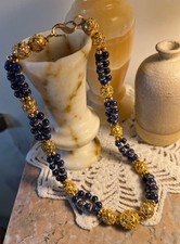 Collier perles pierre Lapis