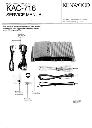 Manuel service pour kenwood - de,