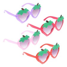 4 Pairs Lunette Soleil Fille Fraise Lunettes De Pour Enfants