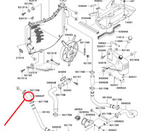 UNE DURITE DE RADIATEUR NEUVE 39062-1838 MOTO 2003 Kawasaki NINJA ZX-9R ZX900-F2