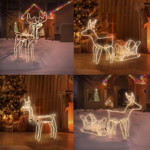 Silhouette renne led figurine - silhouette,