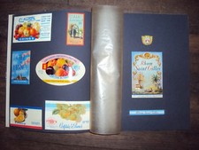 ALBUM MOULLOT DE 36 ETIQUETTES PUBLICITAIRES  
