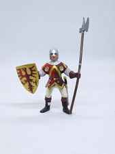 Papo garde hallebardier rouge, chevalier médiéval, figurine 9 cm, 2009