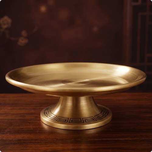 Plateau rond laiton motif - plateau,