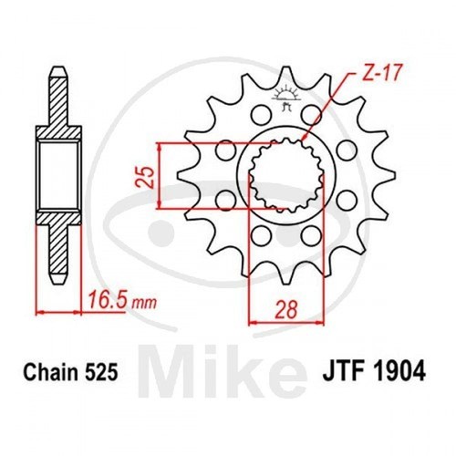 Pignon racing z16 525 - racing,