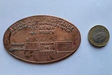 Ancienne plaque sncf train Associat° normande propriétaires d appareils à vapeur