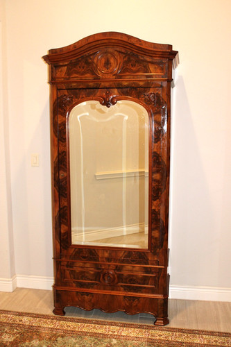 French burled mahogany louis - french,