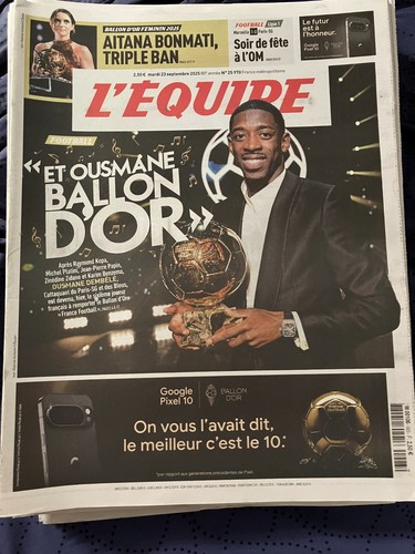 Journal equipe 09 2025 - l'equipe, 23.09.2025