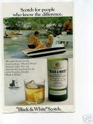 Black white scotch whisky - whisky, ad