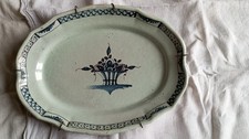 Plat ovale faïence