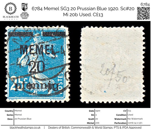 6784 memel sg3 bleu - 20,