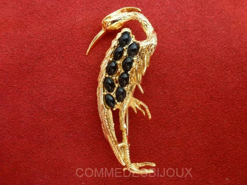 Broche vintage héron - vintage,