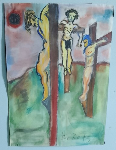 Pastels secs expressionniste - pastels,