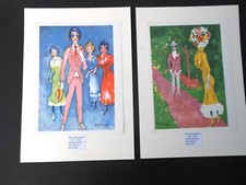 VAN DONGEN KEES -2 EPREUVES TYPOGRAPHIQUES  SIGNEES 1950 POUR UN LIVRE D'ART - A