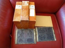 LOT DE 3 COFFRETS  DE TAMPONS + 1 SUPPORT / HISTOIRE ANCIEN SCOLAIRE MDI VINTAGE