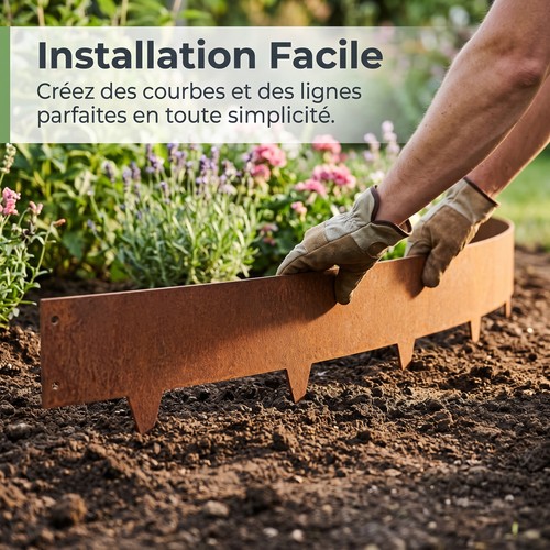 Bordure jardin acier - de, en