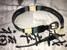 Ceinture Western Mixte En Os Et Cuir Taille 80