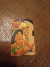 pass Euro Disney Disneyland carte jeu d'arcade Aladdin & Jasmine 15 u à puce TTB