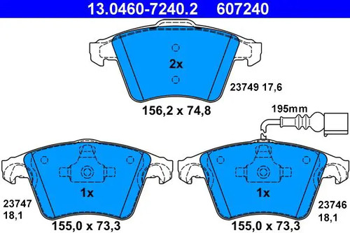Plaquettes frein - plaquettes, de