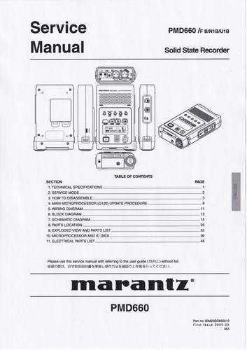 Service manuel instructions - service, d'instructions