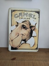Plaque publicitaire CAMEL Filters en Tôle / Métal - Cigarette - Vintage 