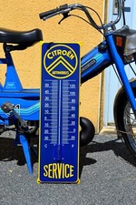 Plaque émaillée CITROEN SERVICE thermomètre 75 cm enamel sign emailschild