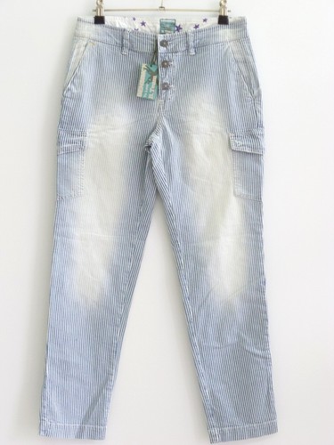 Pantalon raye bleu blanc - pantalon,
