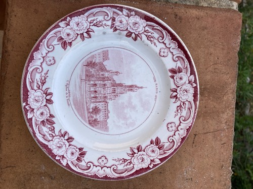 Assiette vieillard bordeaux - assiette,