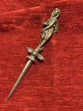 Objet de curiosité XIXème dague rituelle bronze diable sculpture démon athamé