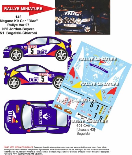 Decals ref 0142 renault - 0142,