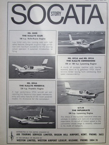 1970 pub socata aerospatiale - 8/1970,