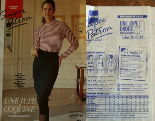 Patron jupe droite femme - patron,