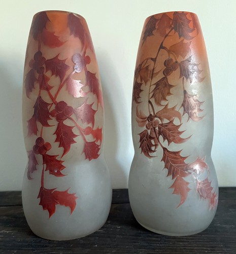 Paire vases anciens à - vases,