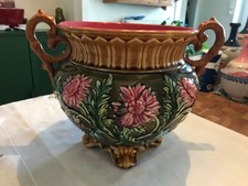 Onnaing grand cache-pot barbotine avec anses