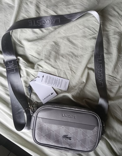Sacoche lacoste gris - sacoche, gris-blanche