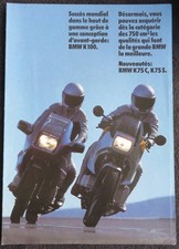 DOCUMENTATION MOTO / BMW  " CATALOGUE MOTOS BMW K100 - K75C - K75S"