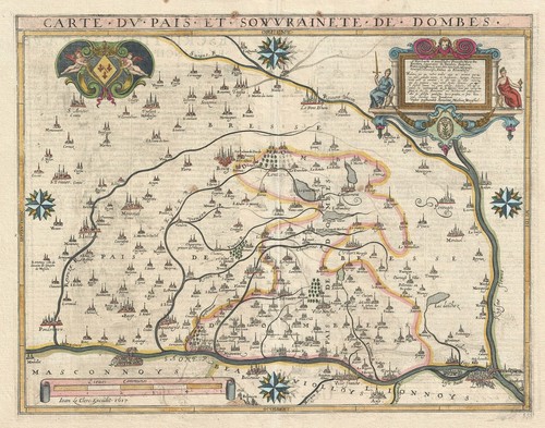 1617 clerc map dombes - 1617,