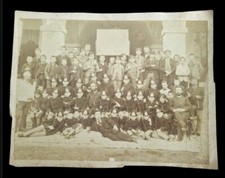 rare photographie des bataillons scolaires (1882 1892) militaires soldats écoles