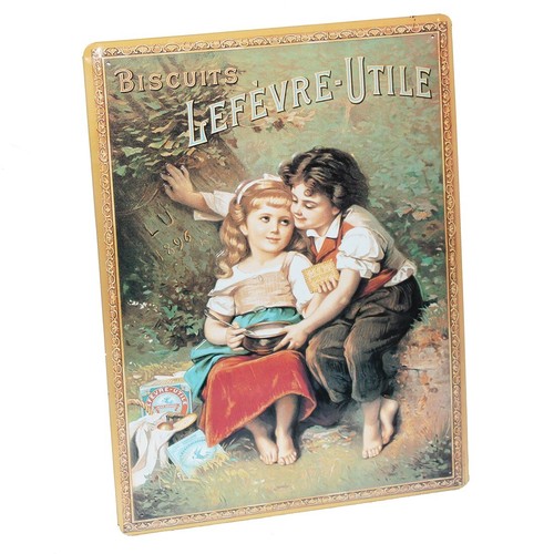 Plaque publicitaire biscuits