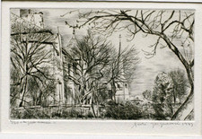 Eau-Forte Originale André Jacquemin 1943