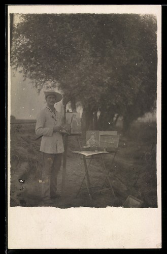 Carte postale photo peintre