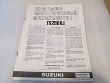 livret set-up instruction manuel d'assemblage Suzuki TS250XJ TS 250 XJ 1987