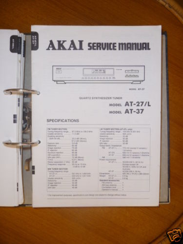 Service manuelle akai 37 - akai, at-27/37