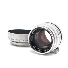 Objectif Canon 50 mm f/1,8 argent chromé L39 LTM monture Leica " presque...