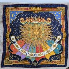 Authentique Foulard carré soie, Silk Scarf Hermes, 90 cm, Carpe Diem