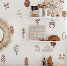 Woodland Boho-Themed Mahogany for Nursery and Kids Room - Lot of 6 #CDKB