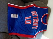Maillot Basketball Dennis Rodman Detroit Pistons signé certifié.