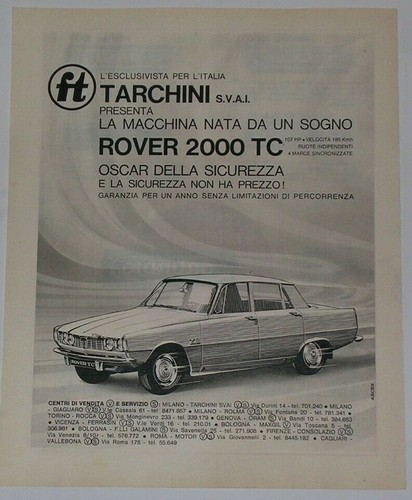 Advert pubblicità 1967 rover - pubblicità,