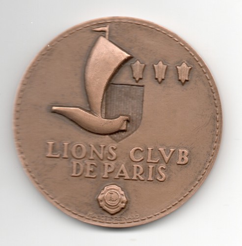 Médaille lions club paris - médaille,,